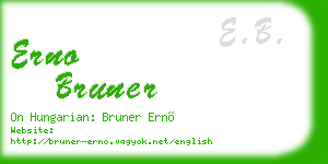 erno bruner business card